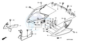 CBF125MB drawing FRONT SIDE COWL