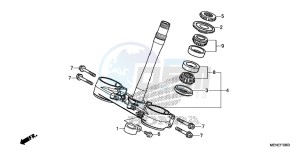 CRF450RG CRF450R Europe Direct - (ED) drawing STEERING STEM