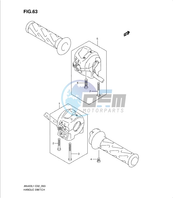 HANDLE SWITCH (AN400AL1 E24)