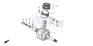 CH125 SPACY 125 drawing CRANKSHAFT/PISTON