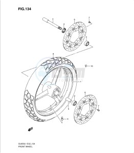 DL650 drawing FRONT WHEEL (DL650L1 E19)