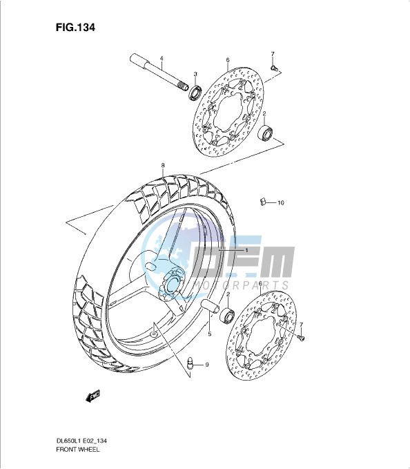 FRONT WHEEL (DL650L1 E19)