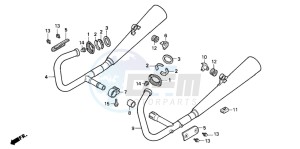 CB250 TWO FIFTY drawing EXHAUST MUFFLER