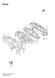 AN400 (E03) Burgman drawing SPEEDOMETER (AN400AL1 E33)