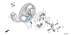 NSC110E Vision 110 - NSC110E UK - (E) drawing REAR WHEEL