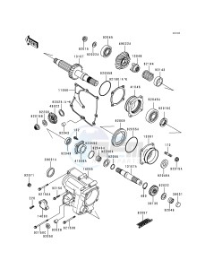 KLF 400 B [BAYOU 400 4X4] (B4-B6) [BAYOU 400 4X4] drawing FRONT BEVEL GEAR