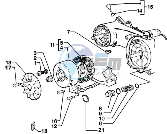 Flywheel magneto