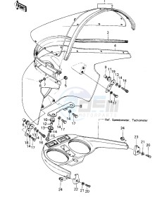 KZ 1000 D [Z1R] (D3) [Z1R] drawing FAIRING -- 80 D3- -