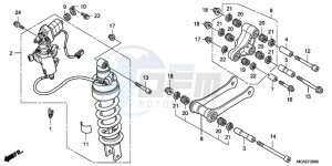 GL1800A BR - (BR) drawing REAR CUSHION