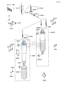 ZG 1200 B [VOYAGER XII] (B6-B9) [VOYAGER XII] drawing SUSPENSION_SHOCK ABSORBER