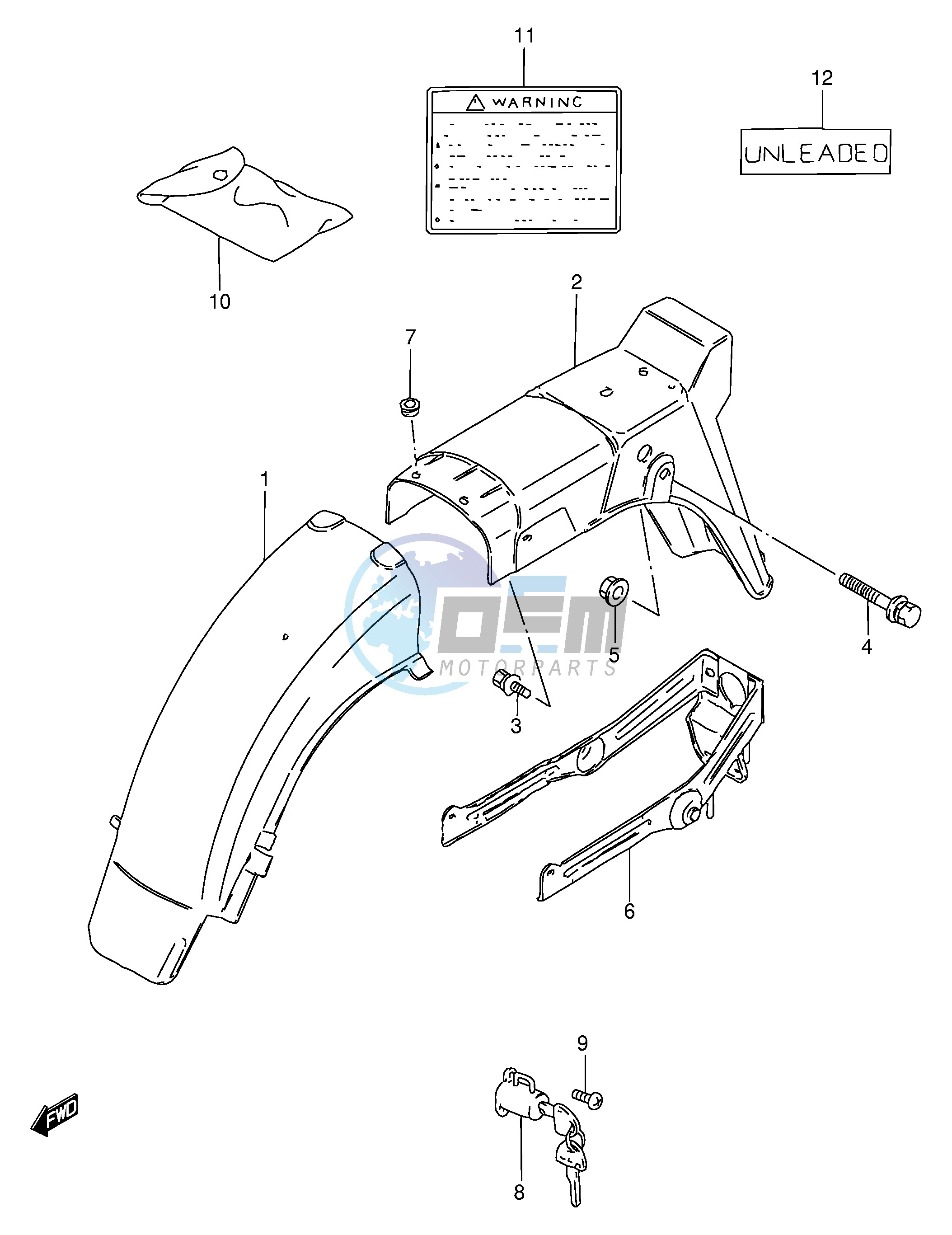 REAR FENDER (MODEL R)