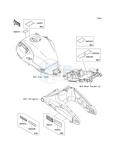 KLE 650 A [VERSYS EUROPEAN] (A7F-A8F) A7F drawing LABELS