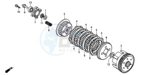 XR200R drawing CLUTCH