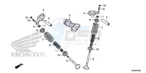 GLR1251WHF CB125F UK - (E) drawing CAMSHAFT/VALVE