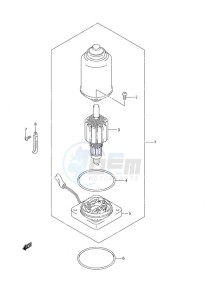 DF 25 drawing PTT Motor Remote Control w/Power Tilt