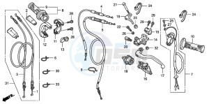 CRF450R drawing HANDLE LEVER/SWITCH/CABLE (CRF450R4,5,6,7,8)