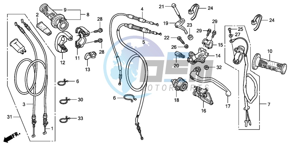 HANDLE LEVER/SWITCH/CABLE (CRF450R4,5,6,7,8)