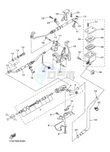 XVS1300A XVS1300A UBS MIDNIGHT STAR (1CS8) drawing REAR MASTER CYLINDER