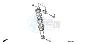 TRX250TMA U drawing REAR CUSHION