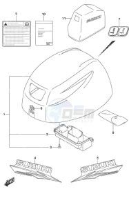 DF 9.9A drawing Engine Cover Non-Remote Control