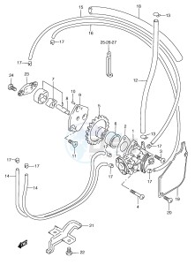 RGV250 (E24) drawing OIL PUMP