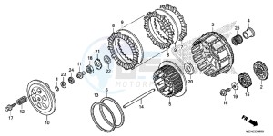 CRF450RE CRF450R Europe Direct - (ED) drawing CLUTCH