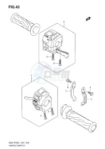 GSX-R750 drawing HANDLE SWITCH