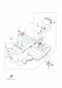 XSR700 MTM690D-U (BJY2) drawing EXHAUST