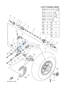 YFM700FWAD GRIZZLY 700 (B1AJ) drawing REAR WHEEL