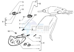 Zip 50 SP drawing Head lamp