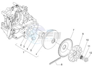 Zip 100 4T 2006-2010 drawing Driving pulley