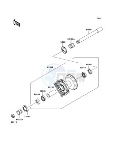 KX450F KX450EBF EU drawing Front Hub