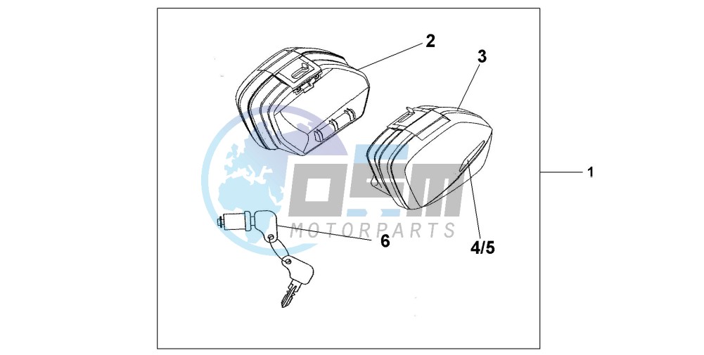 33 LITRE PANNIER SET EMERGENCY RED METALLIC