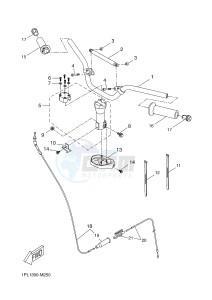 NS50N NITRO NAKED (1PL6 1PL6) drawing STEERING HANDLE & CABLE