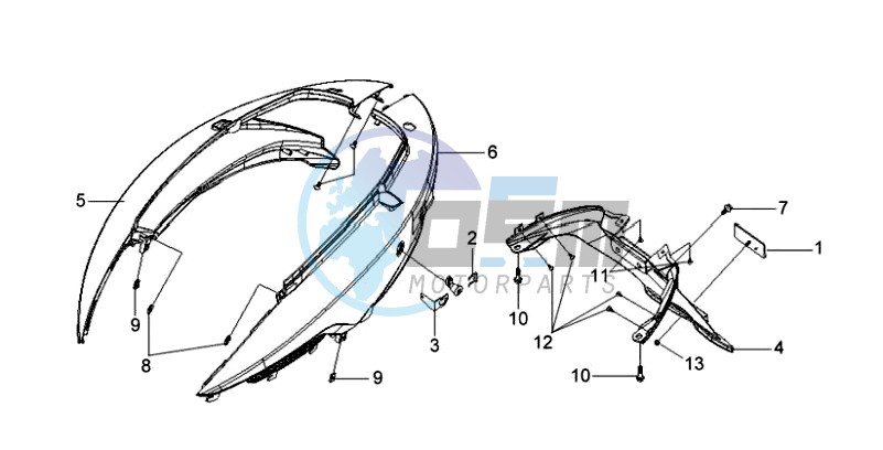 COWLING / REAR MUDGUARD