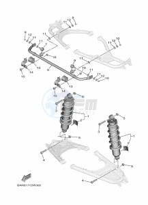 YXF850ES YX85FPSP (BARM) drawing REAR SUSPENSION