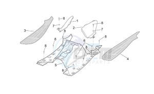 Leonardo 250-300 (eng. Minarelli) drawing Central body - Panel