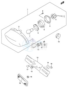 GZ250 (P34) drawing REAR COMBINATION LAMP