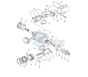 XP T-MAX WHITE MAX 500 drawing CRANKSHAFT AND PISTON