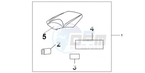 CBR1000RA9 U / ABS MME SPC drawing REAR SEAT COWL CANDY TAHITIAN BLUE