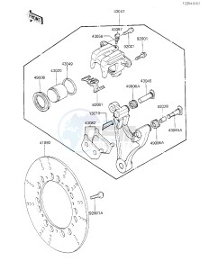 KZ 700 A (A1) drawing REAR BRAKE