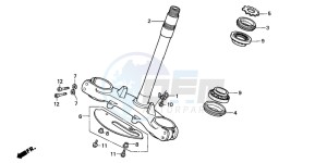 NX250 drawing STEERING STEM