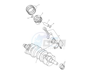 XJ6-S DIVERSION 600 drawing CRANKSHAFT AND PISTON