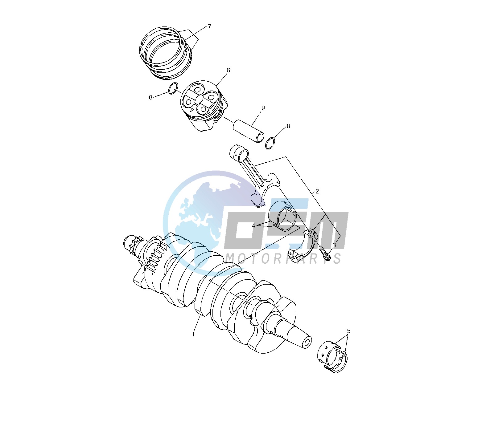 CRANKSHAFT AND PISTON