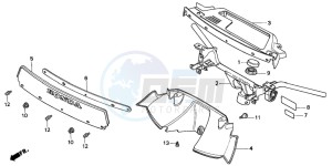 NH80MS drawing STEERING HANDLE/HANDLE COVER/WIND SCREEN