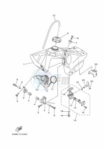 YZ85LW YZ80 (B0GL) drawing FUEL TANK