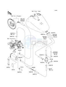 VN 1500 B [VULCAN 88 SE] (B1-B3) N7FA drawing FUEL EVAPORATIVE SYSTEM-- CA- -