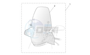 Leonardo 250-300 (eng. Minarelli) drawing Acc. - Windshields