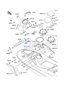 JET_SKI_STX-15F JT1500AEF EU drawing Hull Middle Fittings