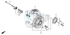 CN250 drawing FRONT WHEEL (2)